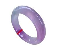 QTYQWC Brazalete de jade natural, brazalete de jade violeta, pulsera de jade de ancho medio para mujer, 54-64 mm, joyería, con joyero, 62 mm