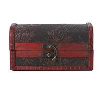 QTYQWC Caja de Almacenamiento de joyería Cuadrada Retro, Caja de Almacenamiento de joyería pequeña, Collar de Clip de Anillo, Organizador de aretes, Regalo de Nacimiento de Bodas para niñas y Damas