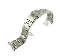 QTYQWC Correa de Reloj de Acero Inoxidable 316L Macizo, 18, 19, 20, 21, 22, 23, 24, 26, 28 y 30 mm, Correa de Reloj con Extremo Curvo, Pulsera de Repuesto