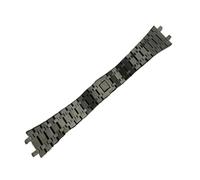 QTYQWC Correa de Reloj de Acero Inoxidable de 21 mm y 26 mm para Hombre y Mujer, Color Negro, Dorado y Plateado, Compatible con Correa Ap Royal Oak y Hebilla Plegable
