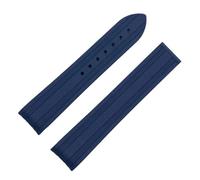 QTYQWC Correa de Reloj de Extremo Curvado de 20mm, Correa de Silicona de Goma Suave Natural de Calidad para Correa, Nueva Pulsera Seamaster 300 AT150