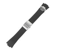 QTYQWC Correa de Reloj Pulsera de Silicona para Ulysse-Nardin Marine Correa de Reloj de Goma Impermeable Deportes 25 * 12mm Relojes Deportivos para Hombre