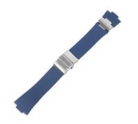 QTYQWC Correa de Reloj Pulsera de Silicona para Ulysse-Nardin Marine Correa de Reloj de Goma Impermeable Deportes 25 * 12mm Relojes Deportivos para Hombre