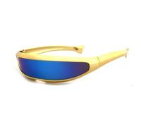 QTYQWC Gafas de sol con visera de espejo galvanizadas 2025, gafas de sol estrechas UV400 para correr y ciclismo, c, Talla única