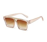 QTYQWC Gafas de sol cuadradas de gran tamaño 2025 para mujeres y hombres, vintage, marco grande, recorte de metal, gafas de sol de moda para mujer