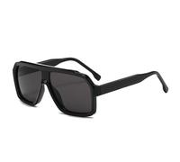 QTYQWC Gafas de sol retro para hombre, degradadas, UV400, para conducción al aire libre, negro, gris, Talla única