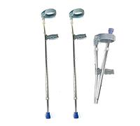 QTYQWC Muletas de Seguridad Muleta 1 par de Palos para Caminar con muletas de Manga Completa Ajustables Bastones para el antebrazo Adulto caña Liviana