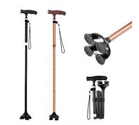 QTYQWC Muletas del antebrazo Altura de muleta Plegable Ajustable Muletas de 88-98 cm para Adultos Ligeros sin Deslizamiento para Ancianos (Negros) de Moda
