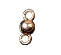 QTYQWC Nuevo 2025 50 Piezas enchufes de Bola pequeña Conector Colgante de aleación de Doble Agujero para Joyas Que Hacen Collar de Brazalete Hecho a Mano Accesorios de Bricolaje Joyas regalas de Moda