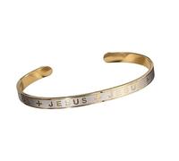 QTYQWC Nuevo 2025 Nuevo exquisito y elegante letra jesus jesus pulsera de acero inoxidable cruzado para viajes casuales de mujer accesorios de moda de joyas de joya de amuleto simple regalo creativo