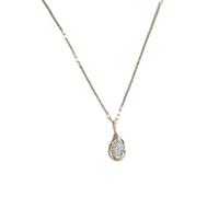 QTYQWC Nuevo 2026 Unisex 925 Sterling Silver 14K Gold Zircon Flower Collar Collar para Mujeres Accesorios de joyería Fina Linda con Usted Regalo Creativo de Moda para Mujeres y Hombres