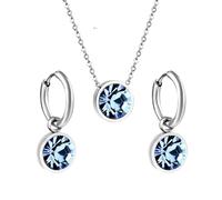 QTYQWC Nuevo 2026 Unisex Redondo Blanco Colorido Colorido Pendientes de aro de Piedra de Aros de aro