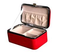 QTYQWC Organizador de joyería Caja para Anillos de Arete del Collar Organizador de Joyas de Viaje con Caja de diseño de Doble Capa para Mujeres y Mini (Color: E)