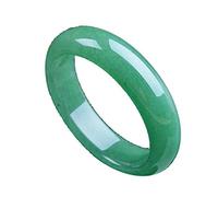 QTYQWC Pulsera de Jade, energía curativa, Corte a Mano, brazaletes de Piedra de Jade Verde para Mujeres, Amuleto de la Suerte, 60-62 mm