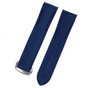 QTYQWC Pulsera de Reloj de 20 mm y 22 mm para Omega 300 600 Planet Ocean, Hebilla Plegable, Correa de Nailon de Silicona, Accesorios para Reloj, Correa de Reloj