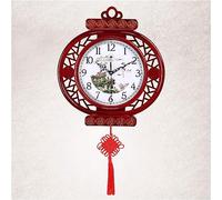 QTYQWC Reloj de Pared Decorativo Estilo de Chino Reloj de Pared Moderno Reloj de Pared Digital Reloj de Pared con alimentación de Pared para Sala de Estar Reloj de Pared de Dormitorio Reloj Rojo