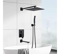 QTYQWC Sistema de Ducha Cabeza de Ducha de Lluvia Cuadrada de 10 Pulgadas con hormigue