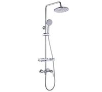 QTYQWC Sistema de Ducha de Lluvia, Juego de Ducha de Pared Moderno con Soporte de encabezado de Cabeza de Ducha de Ducha de Mano, Juego de batidores de Ducha Plateados para el Hotel de baño