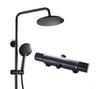 QTYQWC Sistema de Ducha termostática Baño, Juego de Ducha montada en la Pared Moderna con Cabeza de Ducha en la Cabeza, Juego de batidores de Ducha Ajustable para el Gimnasio del Hotel