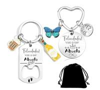 QTZXZX Anunciar Embarazo Llavero Abuelo Abuela. Vais a ser Abuelos Sorpresa anuncio Embarazo Vas a ser abuela y abuelo Ideas regalos originales para abuelos primerizos Regalos Navidad (Abuelos) (1)