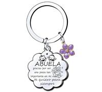 QTZXZX Llavero abuela personalizado,regalo para cumpleaños de la abuela, Letras de llavero Abuela gracias por ser una pieza tan importante en mi vida te quiero para siempre