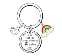 QTZXZX Llavero de nieta para Mujer nieta Regalos de cumpleaños de Abuelo o abuela a nieta Llavero Regalos para Navidad A MI nieta Nunca olvides eso Te quiero (5)