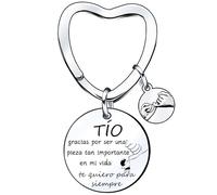 QTZXZX Llavero del tío, llavero del hombre, regalo del hombre tío gracias por ser una pieza tan importante en mi vida te quiero para siempre