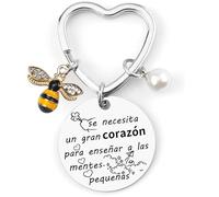 QTZXZX Llavero Maestra Regalo Maestro Regalo Fin de Año Escolar Regalo Maestro Navidad Un gran PROFESOR es difícil de encontrar e imposible de olvidar (4)