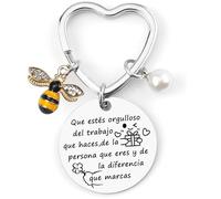 QTZXZX Llavero Maestra Regalo Maestro Regalo Fin de Año Escolar Regalo Maestro Navidad Un gran PROFESOR es difícil de encontrar e imposible de olvidar (3)