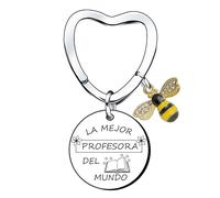 QTZXZX Llavero Maestra Regalo Maestro Regalo Fin de Año Escolar Regalo Maestro Regalo Navidad Regalo Maestro Regalo MaestroUn gran PROFESOR es difícil de encontrar e imposible de olvidar (2)