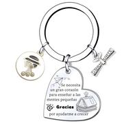 QTZXZX Llavero para Profesor y Maestra, Regalo Agradecimiento, Graduación, Jubilación, Cumpleaños, Aniversario, Detalle Fin de Curso, Navidad, Llavero Grabado Emotivo para Docentes(2)