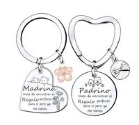 QTZXZX Llavero Personalizado para Padrino y Madrina para Pareja - Letras de Llavero - Ya Me Tienes