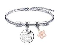 QTZXZX pulsera amiga, pulsera regalo pareja, pulsera regalo navidad, pulsera hombre mujer, pulsera hermana, regalo pareja, pulsera parejaEl Destino nos hace COMPAÑEROS Las Risas nos hacen AMIGOS