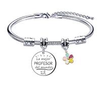 QTZXZX Pulsera maestra regalo maestro regalo fin de año escolar regalo maestro regalo navidad regalo maestro regalo maestrose necesita un gran corazón para enseñar a las mentes pequeñas (2)