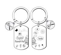 QTZXZX Regalo de San Valentín, llavero de pareja, llavero de novia, llavero de novio, llavero de mujeres, llavero de hombres, regalo de mujeres Juntos para Siempre“ (4)