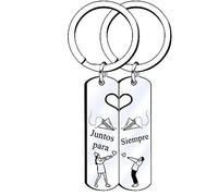 QTZXZX Regalo de San Valentín, llavero de pareja, llavero de novia, llavero de novio, llavero de mujeres, llavero de hombres, regalo de mujeres Juntos para Siempre“ (1)
