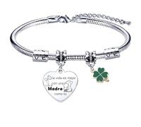 QTZXZX Regalo del día de la madre, pulsera del día de la madre, El Amor entre Madre e Hija es Para Siempre (6)