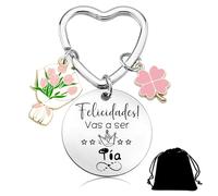 QTZXZX Regalos Anuncio de Embarazo Llavero Tia | Vas a ser tia, bebé en camino | Anuncio embarazo, Regalo futura, Sorpresa embarazo, Llavero personalizada, Anuncio nacimiento, Bebé llega (1)