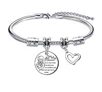 QTZXZX Regalos de Navidad Mamá, Regalo Mamá, Día de la Madre, Pulsera para mujer, Pulsera Mamá, Pulsera Mamá tu es Mi Forteresse Mi Mejor Amiga Te Ama, más que todo el mundo, L, Acero inoxidable