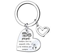 QTZXZX Regalos Día del Padre, Llavero Regalos, Papá Cumpleaños Regalos, Llavero Papá Regalos, Papi, Día del Padre, Regalos Hombres “papá siempre seré tu pequeña niña,y tú mihéroe por siempre ”