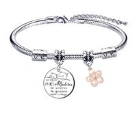 QTZXZX Regalos madrina, pulsera mujer, pulsera familiar, cumpleaños, navidad, boda, día especial La mejor madrina del universo te quiero