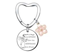 QTZXZX Regalos originales para amigos，Llavero amigos para siempre，Llavero de la amistad amigos，Llavero amigoa，Llavero amigos para siempre“Las amigas son las Hermanas Que Elijas”