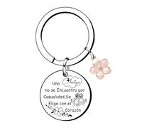 QTZXZX Regalos originales para amigos，Llavero amigos para siempre，Llavero de la amistad amigos，Llavero amigoaUna Amiga no se Encuentra por Casualidad, Se Elige con el Corazón