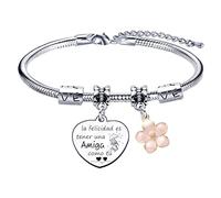 QTZXZX Regalos originales para amigos,pulsera amigos para siempre,pulsera de la amistad amigos,pulsera amigoa,pulsera amigos para siempre“la felicidad es tener una amiga como tú”
