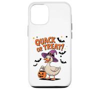 Quack or Treat Funny Goose Geese Duck Halloween Costume Carcasa para iPhone 12/12 Pro