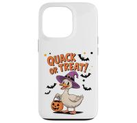 Quack or Treat Funny Goose Geese Duck Halloween Costume Carcasa para iPhone 13 Pro