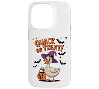Quack or Treat Funny Goose Geese Duck Halloween Costume Carcasa para iPhone 14 Pro