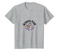 Quack para Uvas: Tengo Cualquier Pato Uvas Divertidos Amantes de los Memes Camiseta, Niños, Gris Jaspeado, 6 años