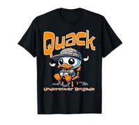 Quack Pato Dibujado Humor Urbano Estilo Interrogatorio Camiseta