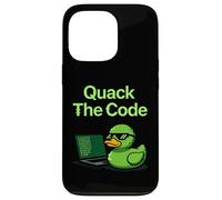 Quack The Code Coder Programación Ciencias de la Computación Carcasa para iPhone 13 Pro